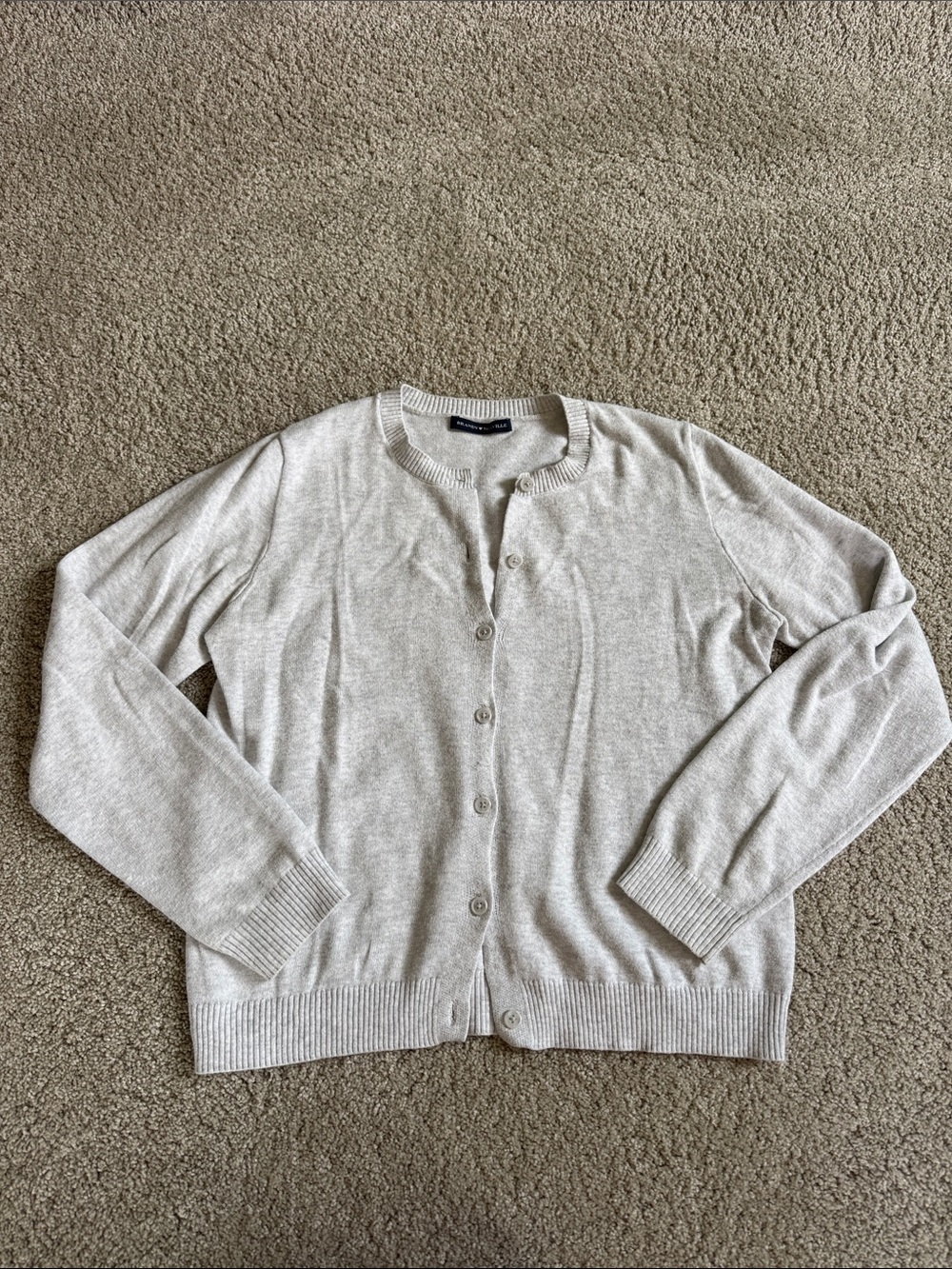 BRANDY MELVILLE Heather Grey Button Down Light Weight Cotton Cardigan